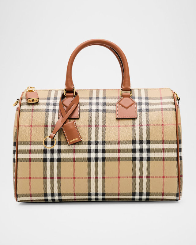 Bowling Check Top-Handle Bag